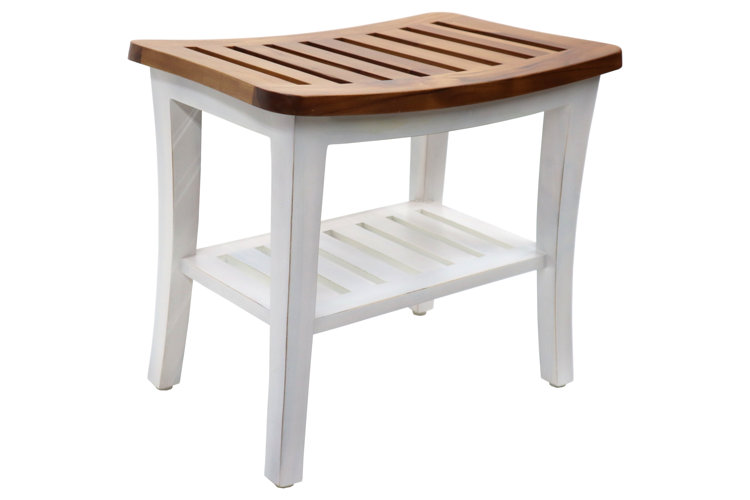 Wayfair teak on sale shower bench